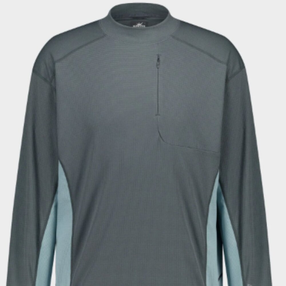 SunLove Polartec Delta Mockneck L/S Tee Charcoal (Large)